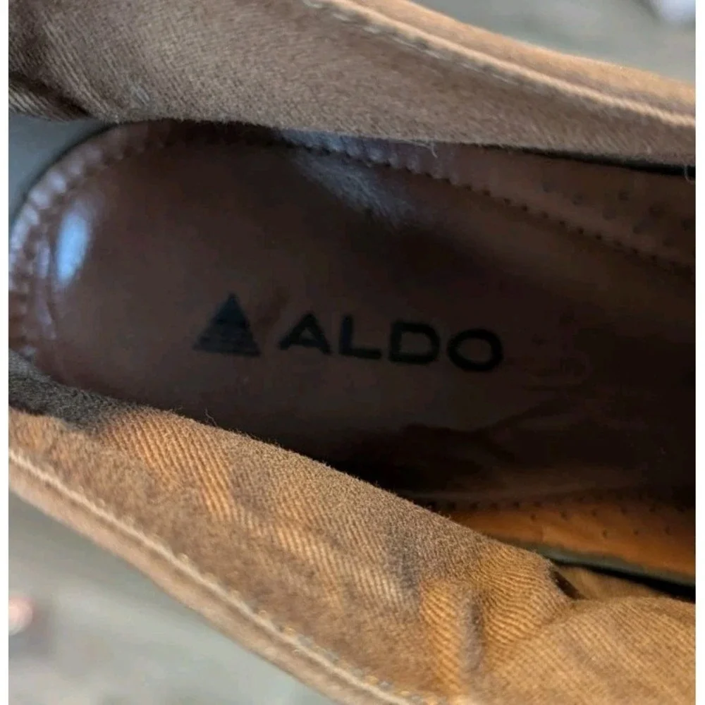 Aldo chukka boots‎ Mens 7.5 Brown Soft Leather Lace Up Outdoor Western Hipster